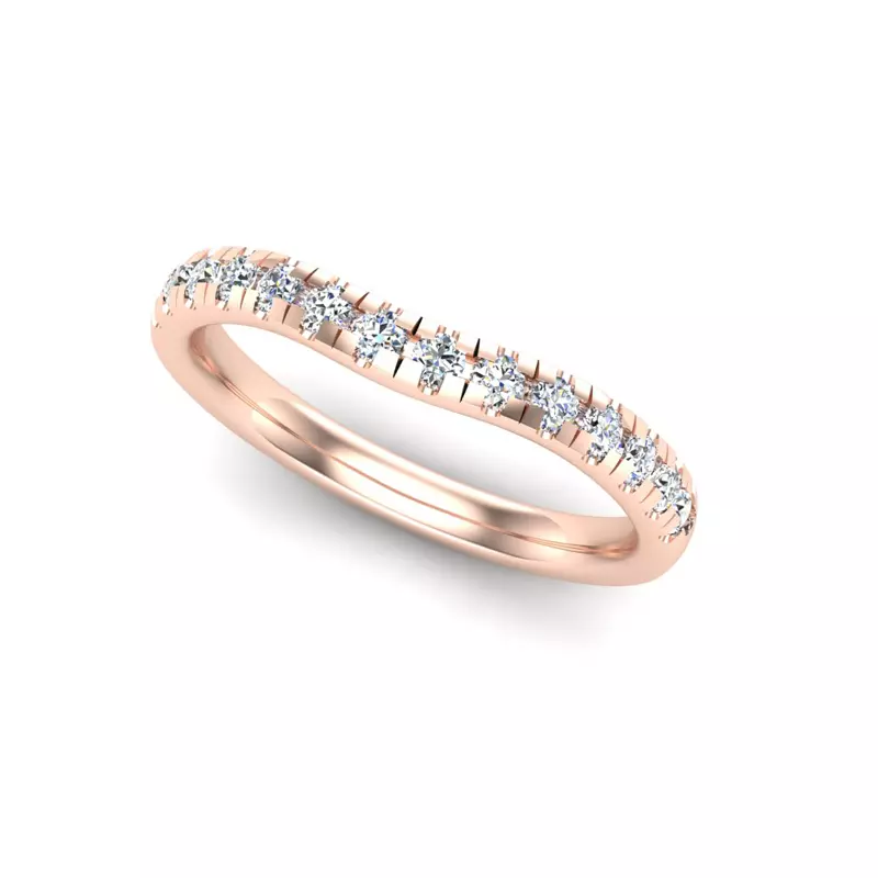 14K Rose Gold Angelina Pave Band