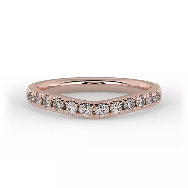 14K Rose Gold Angelina Pave Band