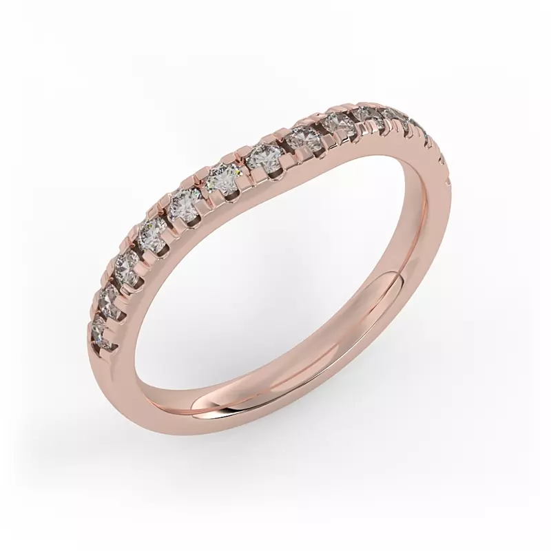 14K Rose Gold Angelina Pave Band