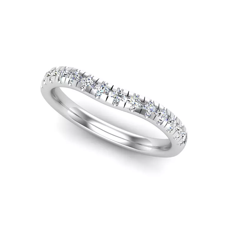 14K White Gold Angelina Pave Band