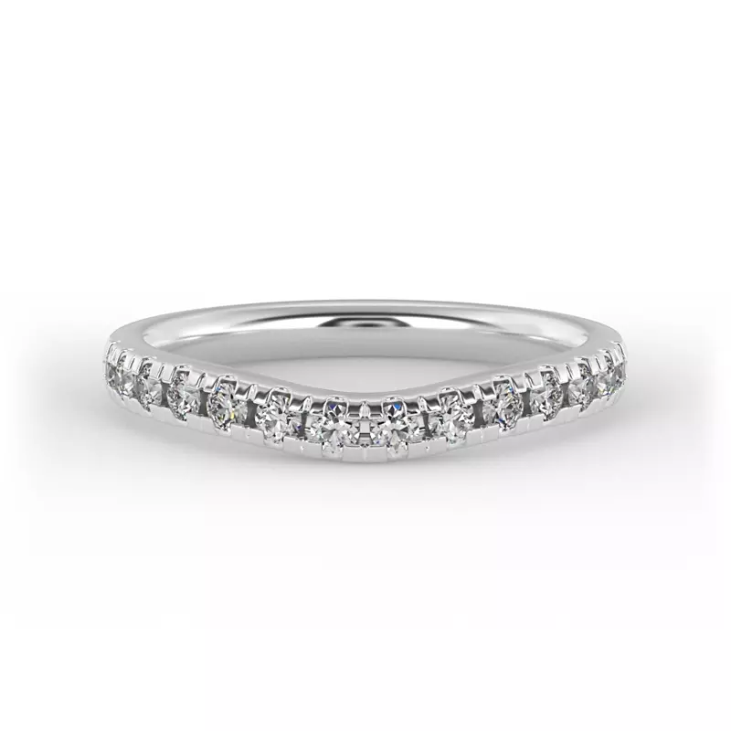 14K White Gold Angelina Pave Band