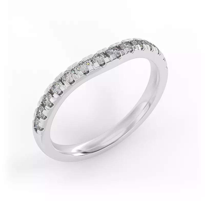 14K White Gold Angelina Pave Band