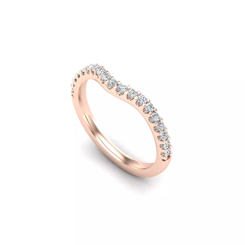14K Rose Gold Isabel Pave Band