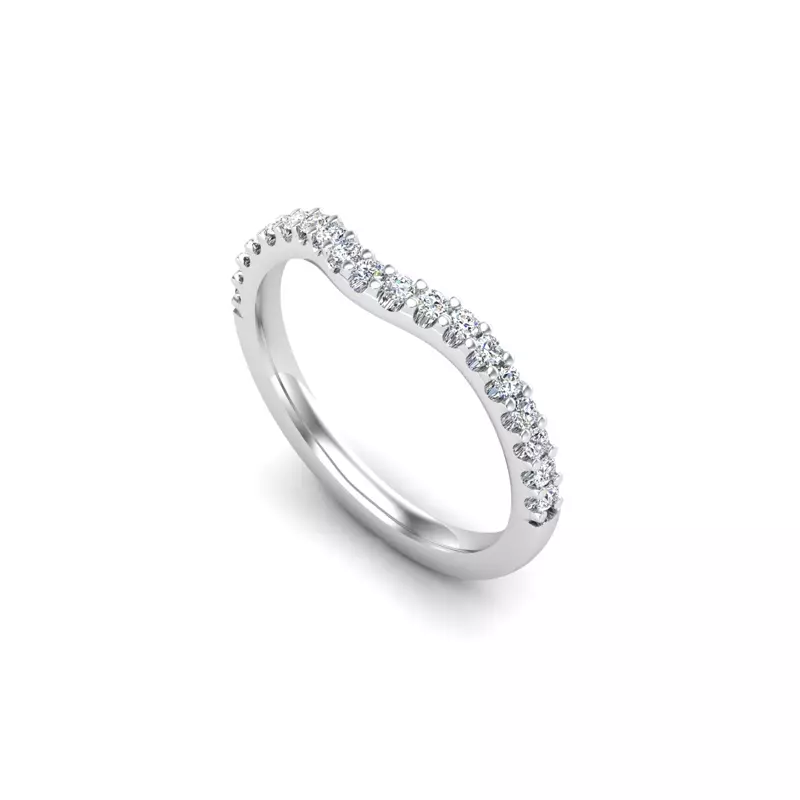 14K White Gold Isabel Pave Band