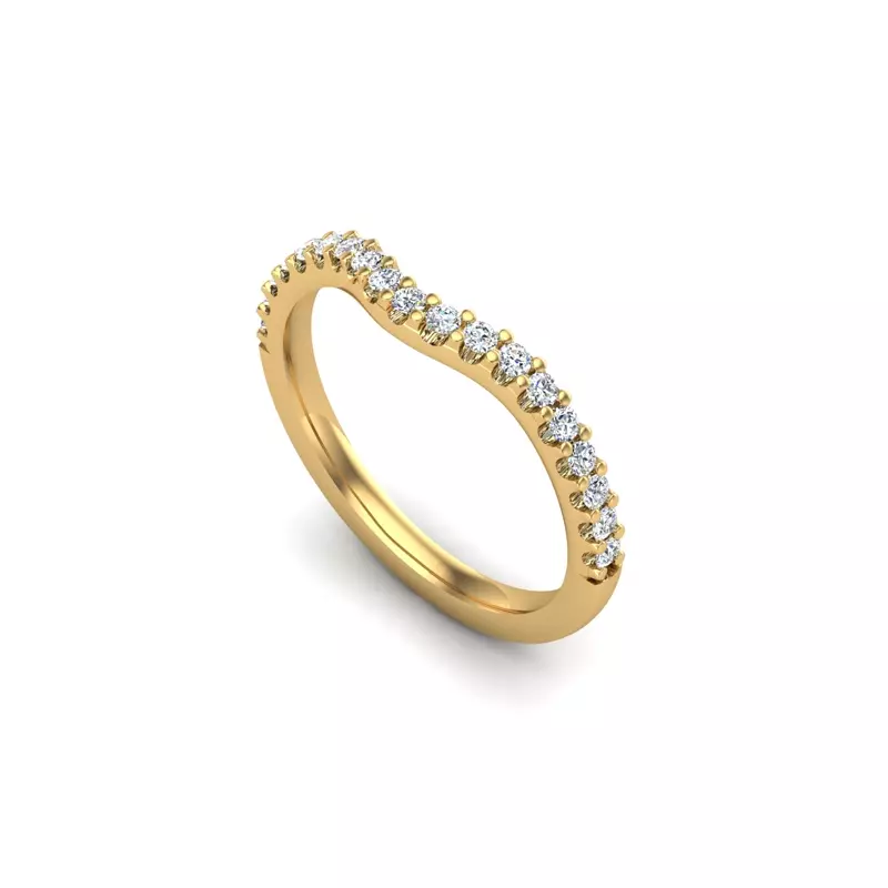 18K Yellow Gold Isabel Pave Band