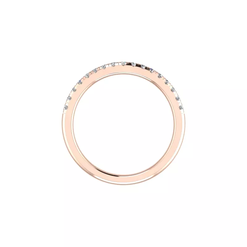 14K Rose Gold Cali Pave Band