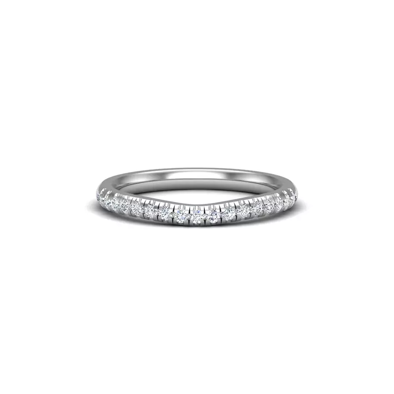 14K White Gold Cali Pave Band