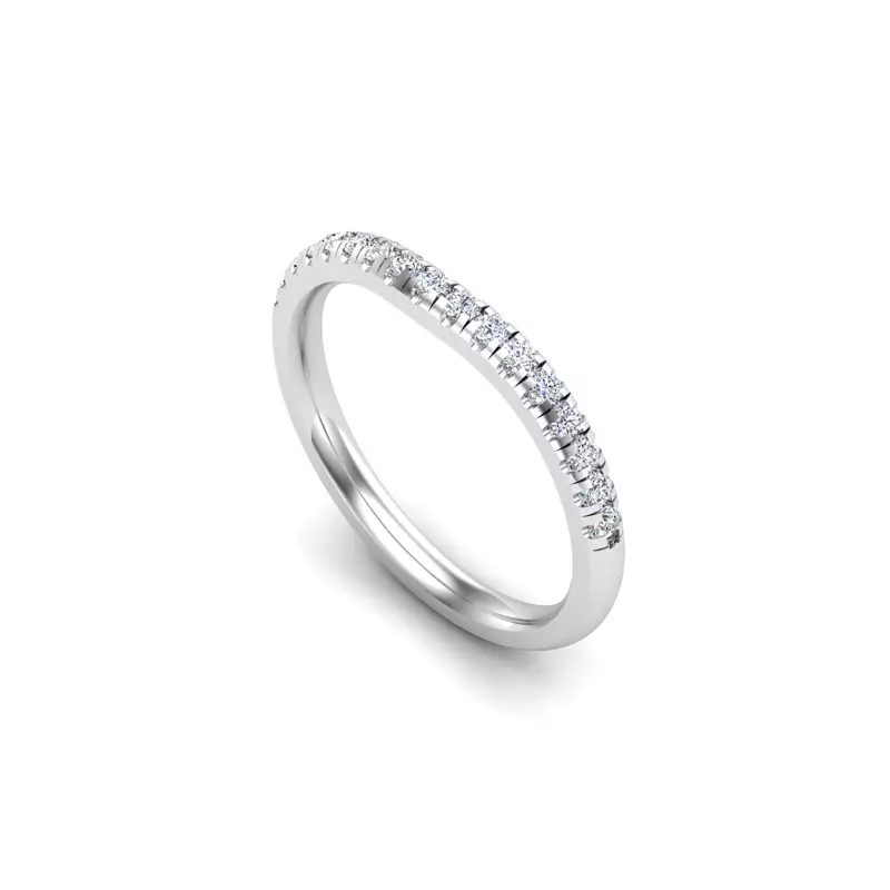 14K White Gold Cali Pave Band