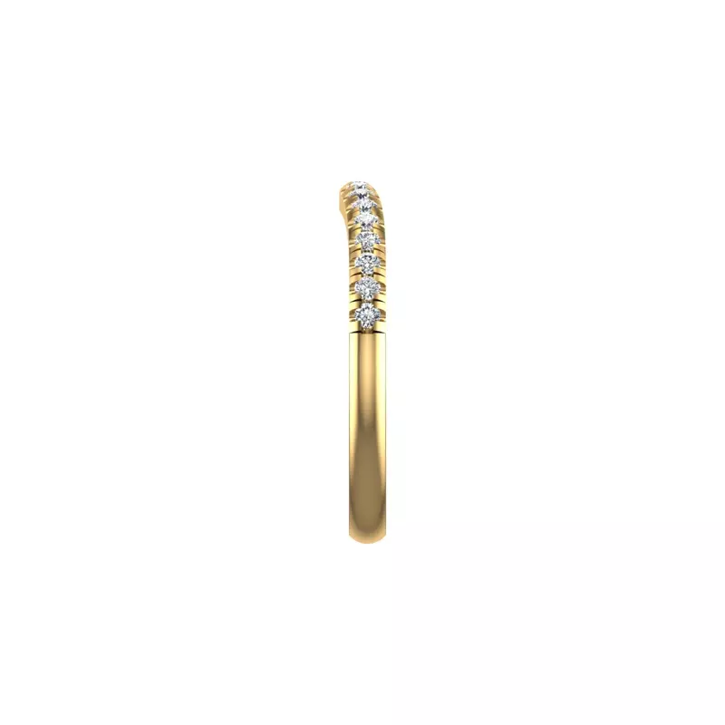 14K Yellow Gold Cali Pave Band