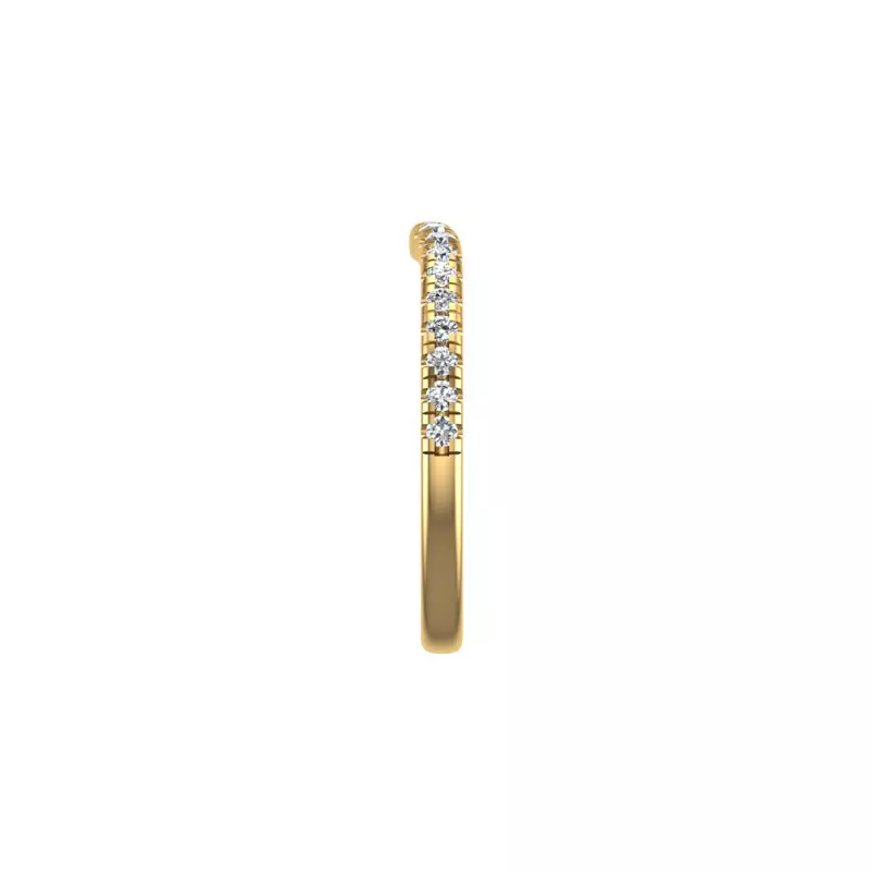 14K Yellow Gold Lily Pave Band