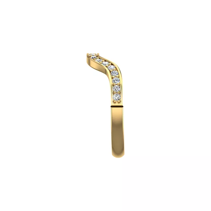 14K Yellow Gold Fiona Pave Band