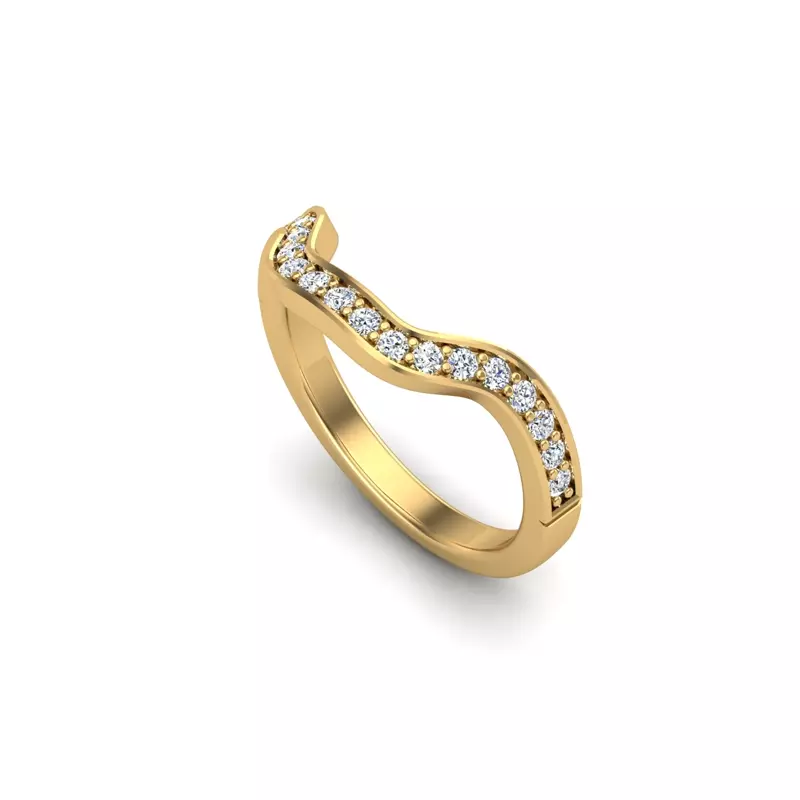 14K Yellow Gold Fiona Pave Band