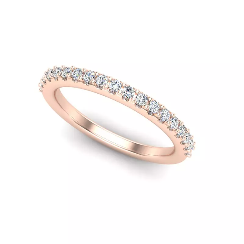 14K Rose Gold Kayla Pave Band