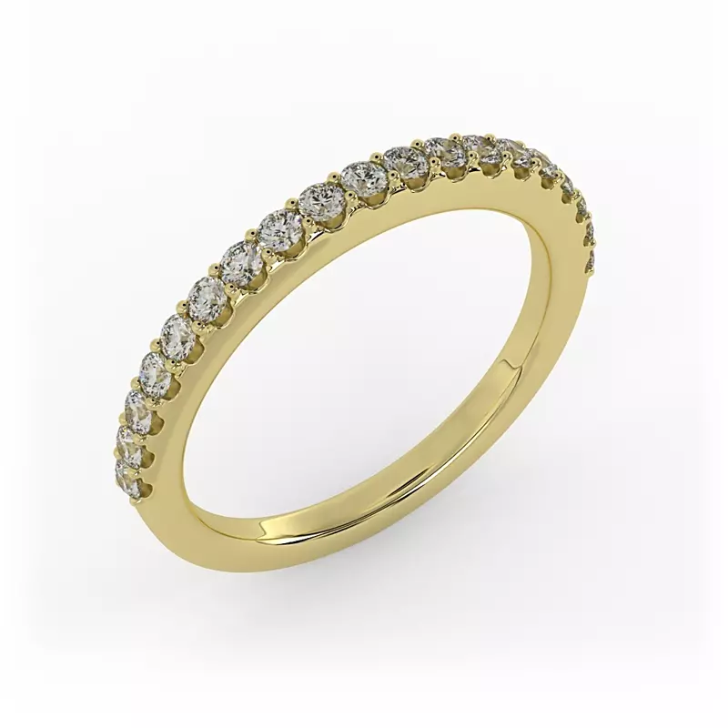 18K Yellow Gold Kayla Pave Band