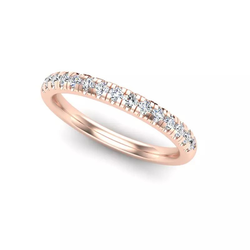 14K Rose Gold Blake Pave Band