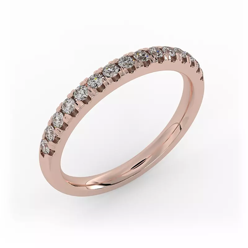 14K Rose Gold Blake Pave Band