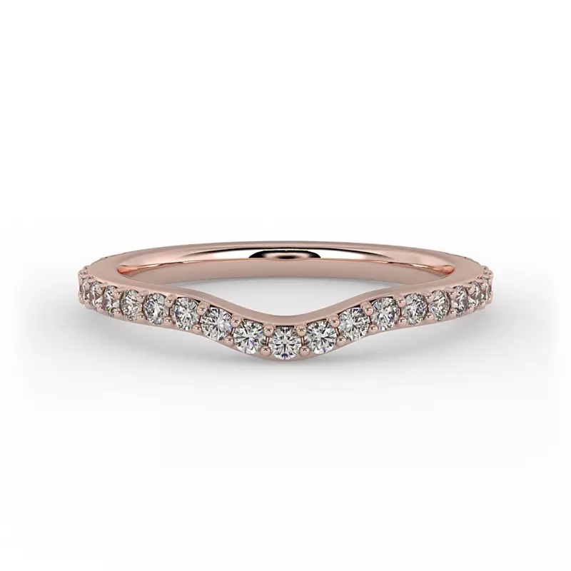 14K Rose Gold Ruth Pave Band