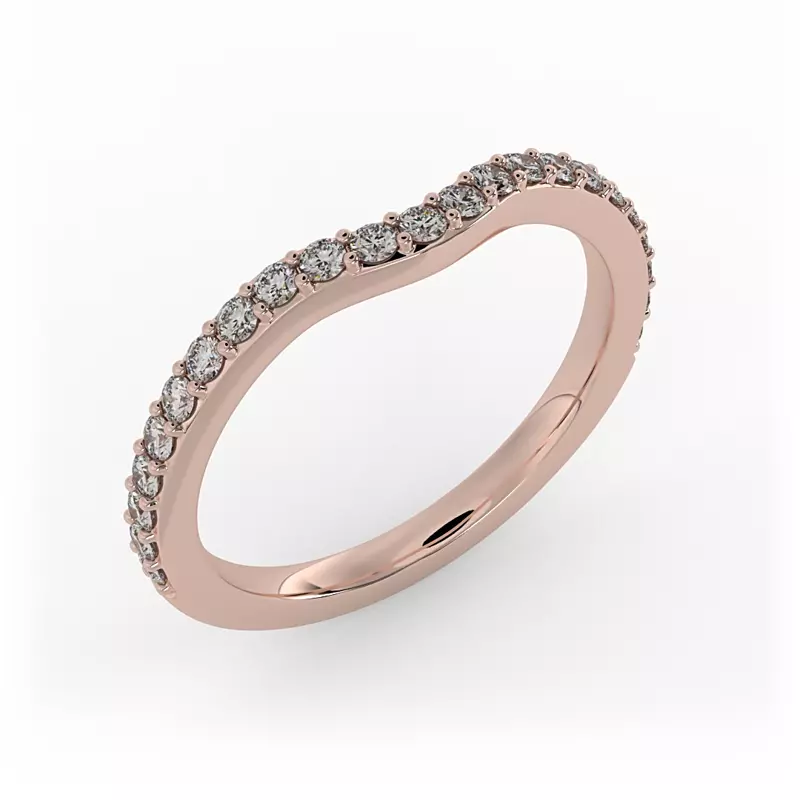 14K Rose Gold Ruth Pave Band