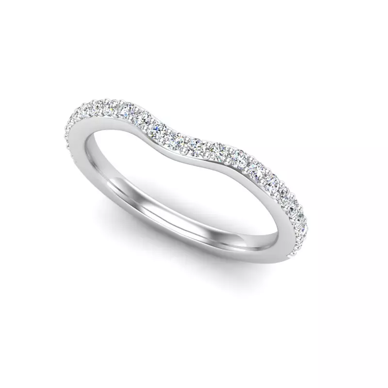 14K White Gold Ruth Pave Band
