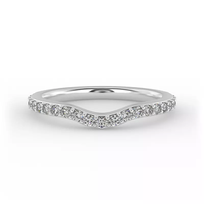 14K White Gold Ruth Pave Band