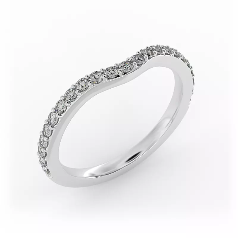 14K White Gold Ruth Pave Band