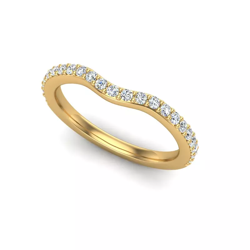 14K Yellow Gold Ruth Pave Band