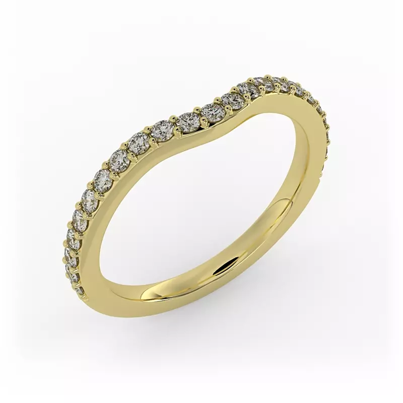 14K Yellow Gold Ruth Pave Band