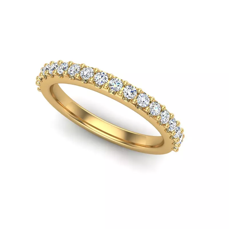 18K Yellow Gold Alani Pave Band