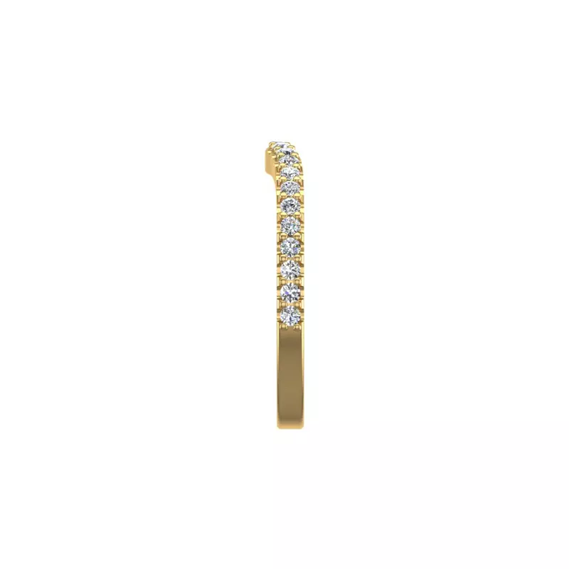 14K Yellow Gold Sage Pave Band