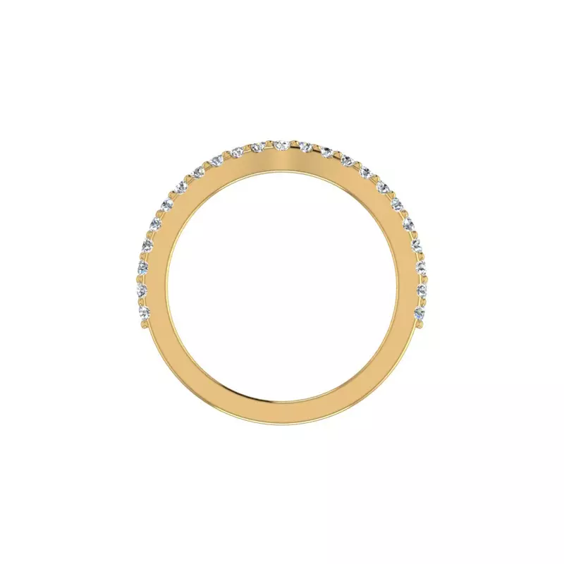 14K Yellow Gold Sage Pave Band
