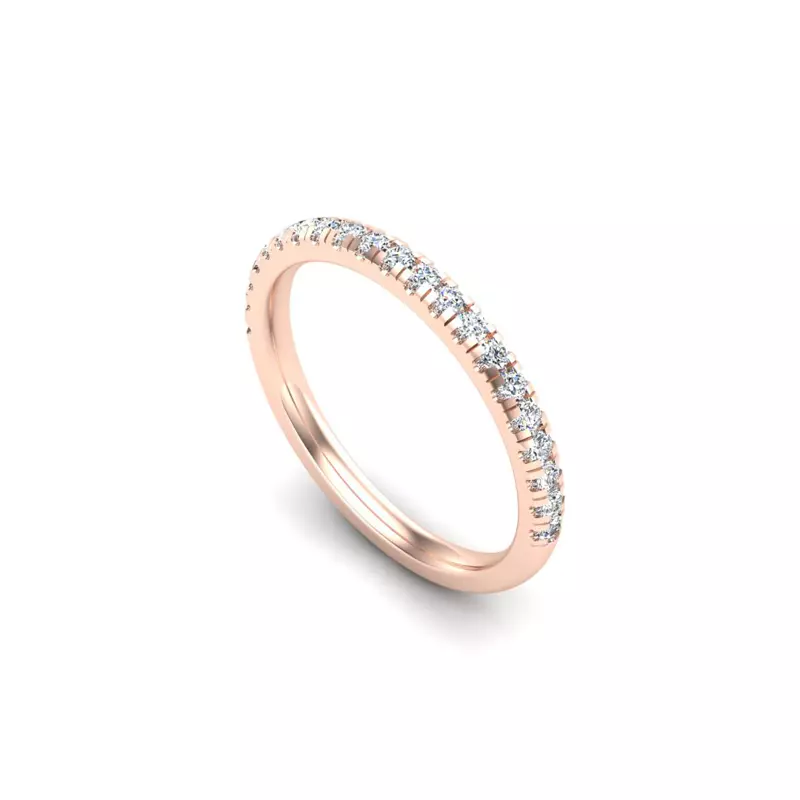 14K Rose Gold Briella Pave Band