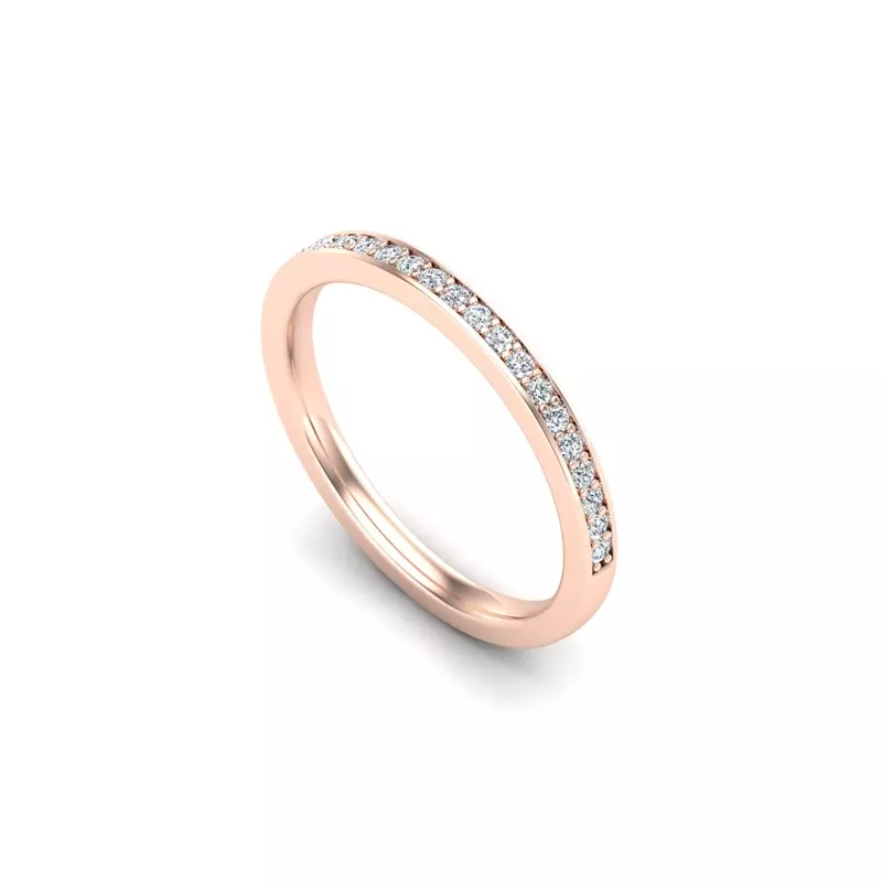 14K Rose Gold Lennon Pave Band