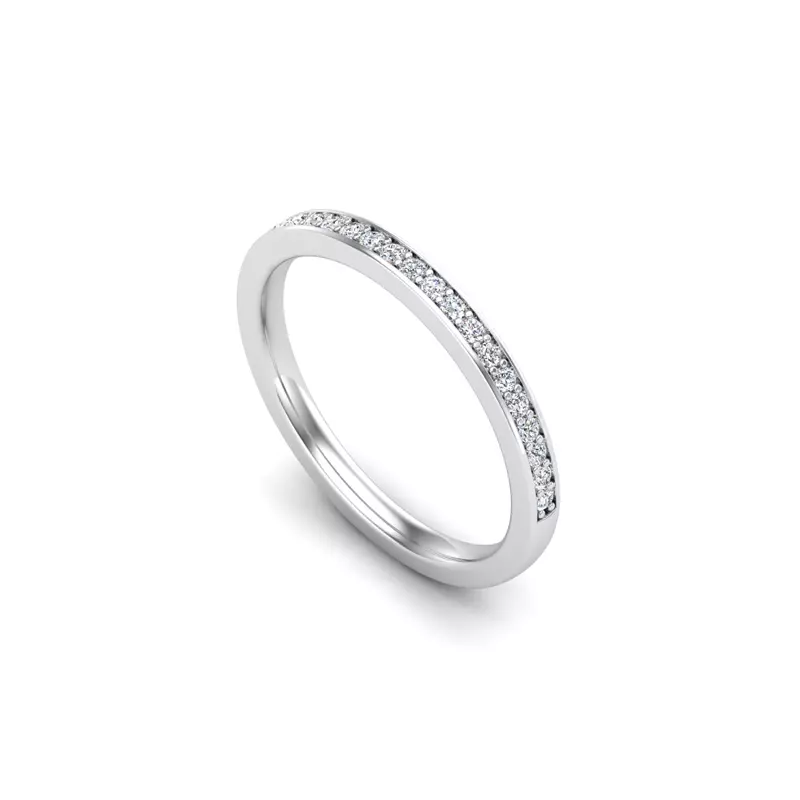 Platinum Lennon Pave Band