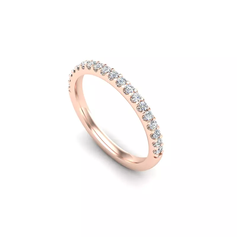 14K Rose Gold Saylor Pave Band