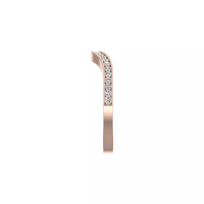 14K Rose Gold Lila Pave Band