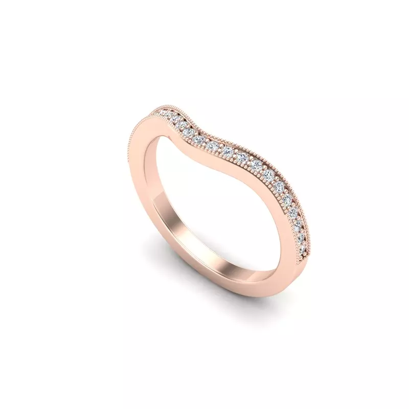 14K Rose Gold Lila Pave Band