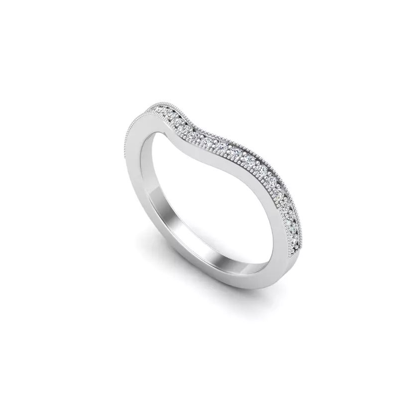 14K White Gold Lila Pave Band