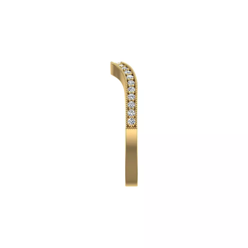 14K Yellow Gold Lila Pave Band