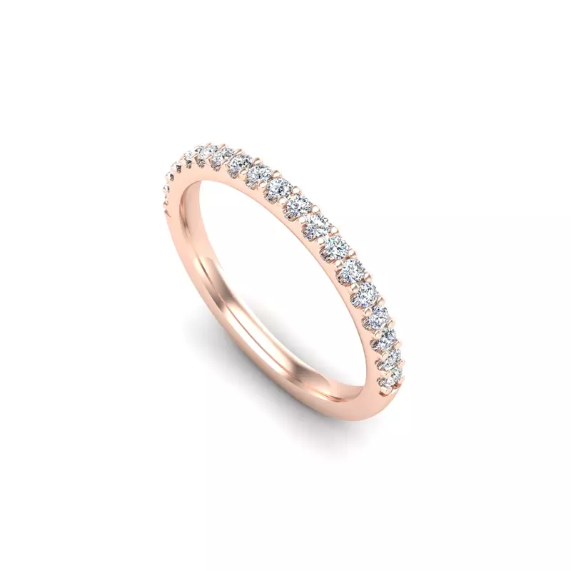 14K Rose Gold Jayla Pave Band