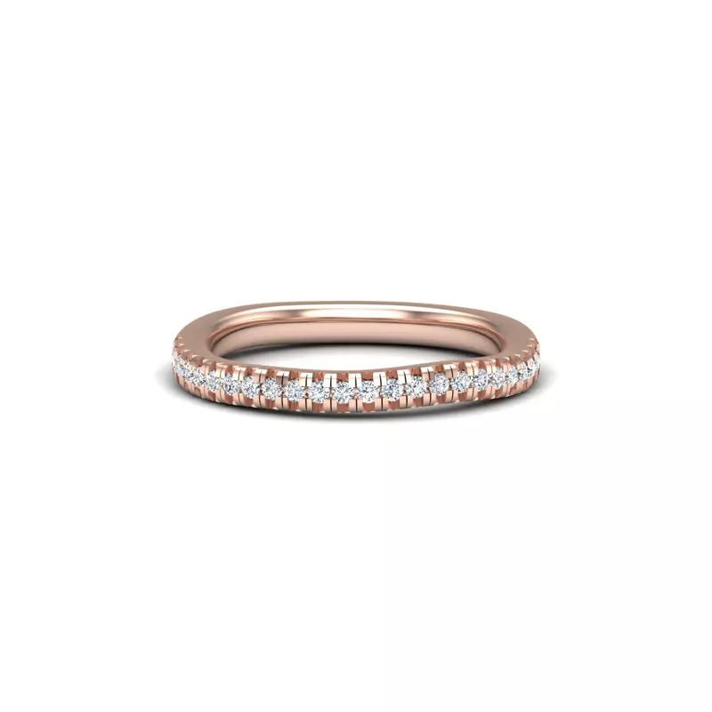 14K Rose Gold Trinity Pave Band