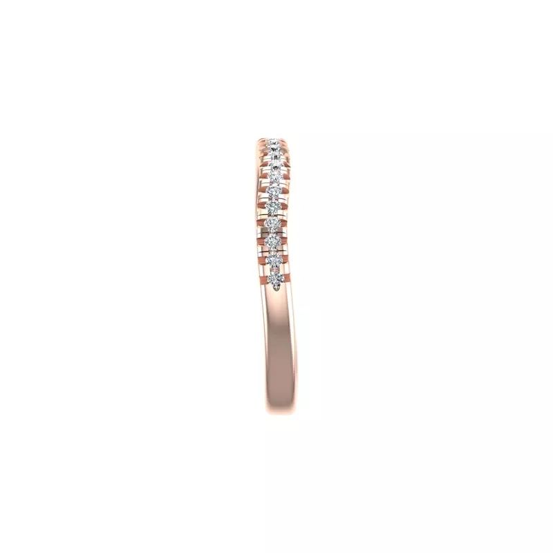 14K Rose Gold Trinity Pave Band