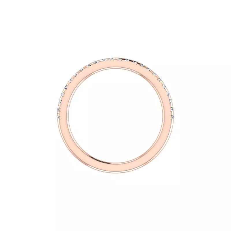14K Rose Gold Trinity Pave Band