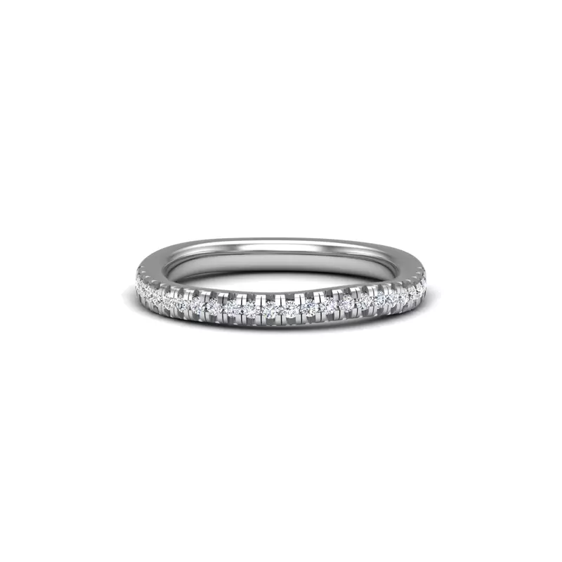18K White Gold Trinity Pave Band