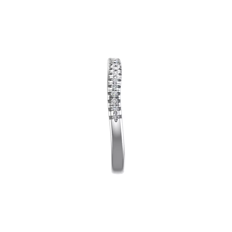 18K White Gold Trinity Pave Band