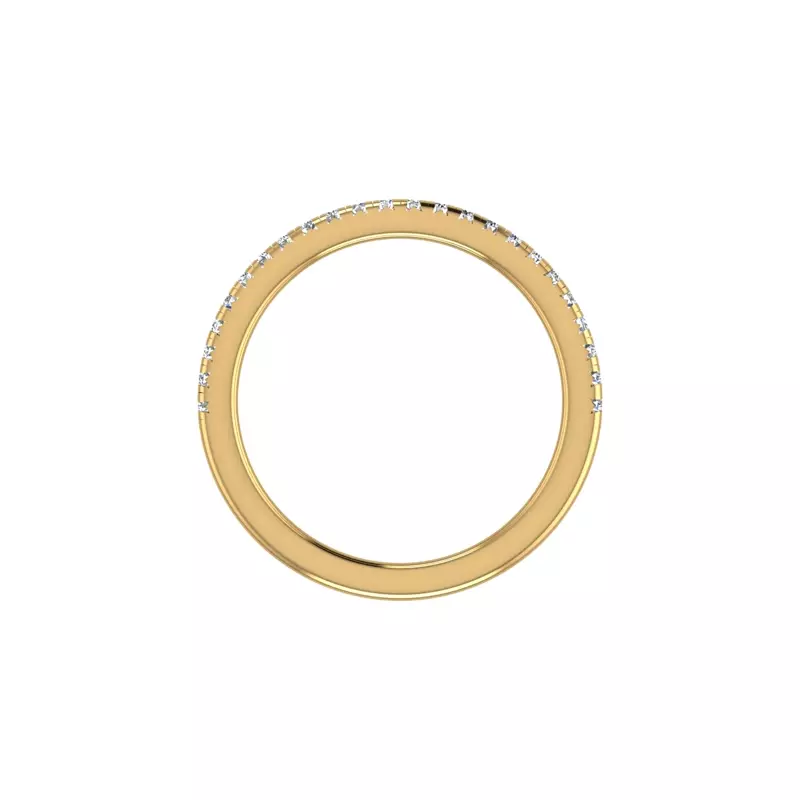 18K Yellow Gold Trinity Pave Band