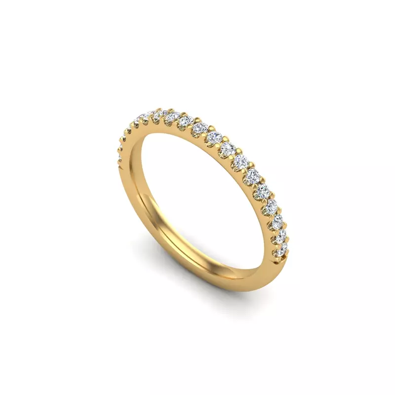 18K Yellow Gold Kaia Pave Band