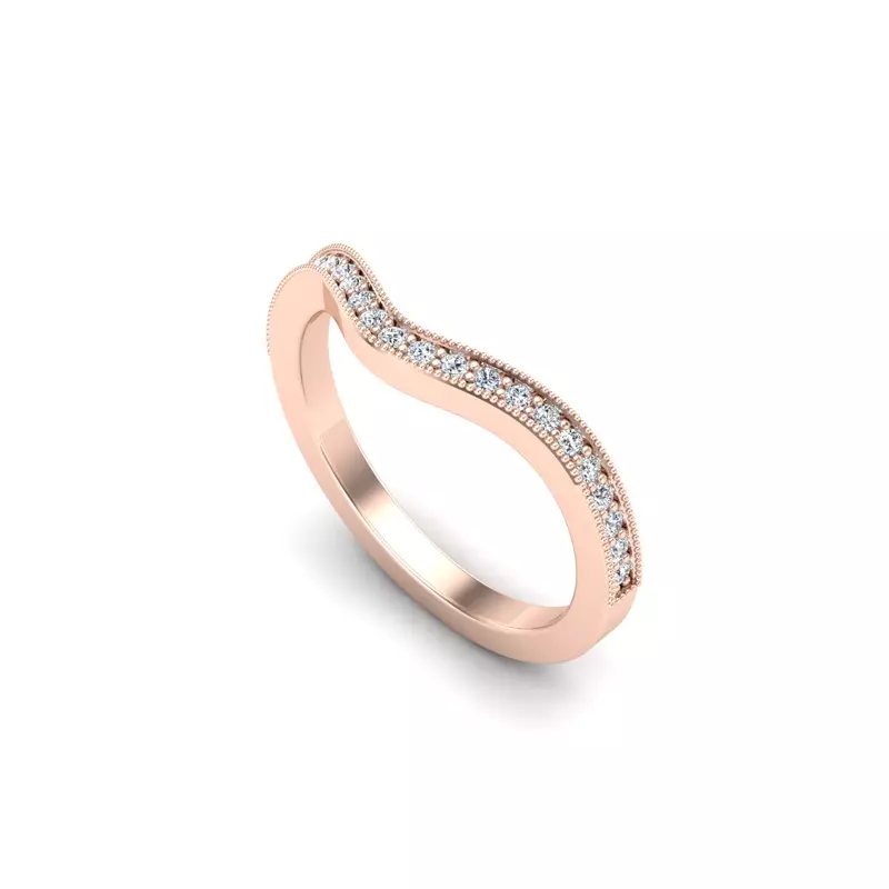 14K Rose Gold Alexa Pave Band
