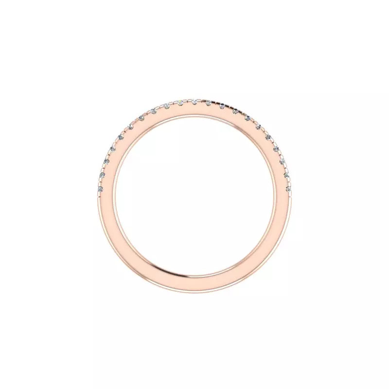 14K Rose Gold Thea Pave Band