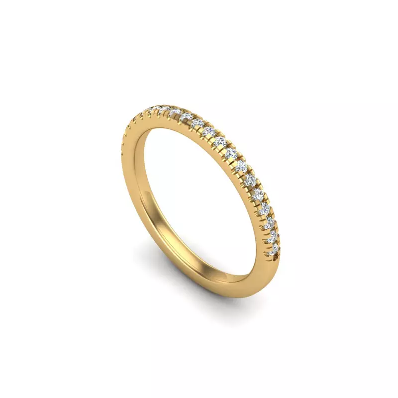 18K Yellow Gold Thea Pave Band