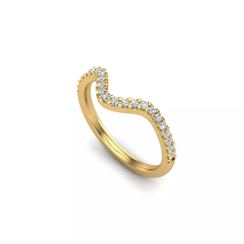 18K Yellow Gold Adriana Pave Band